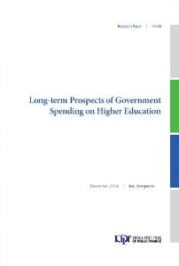 Long-term Prospects, Government Spending, Higer Education